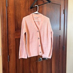Loft pink cardigan sweater. Size small